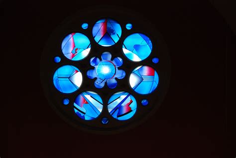 Free Images Light Color Blue Lighting Modern Material Stained Glass Circle Symmetry