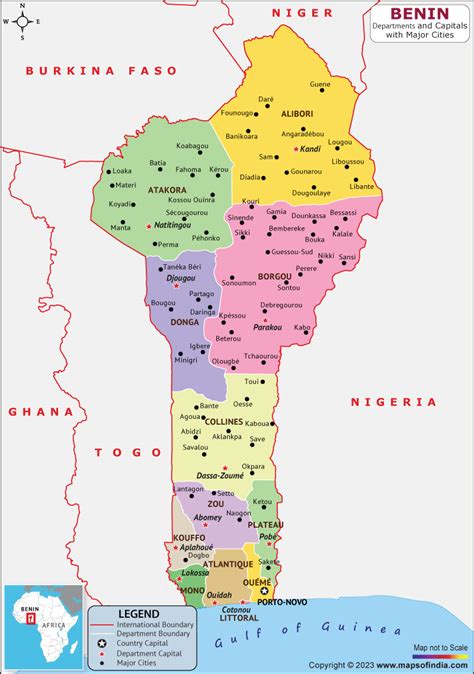Benin Map Hd Political Map Of Benin