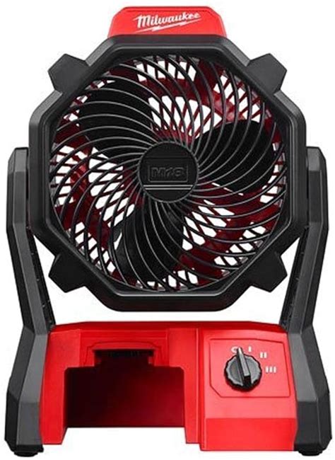 Milwaukee M AF Area Fan Naked No Batteries Or Charger Red Black Amazon Co Uk Home Kitchen