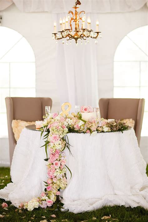 Romantic Garden Style Barn Wedding Romantic Head Tables And Bride Groom Table