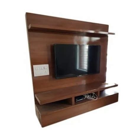 Brown Wall Mounted Designer Wooden Tv Cabinet Warranty 1 Year For