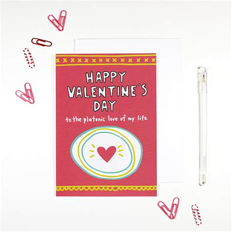 Happy Valentines Day Platonic Love Card Angela Chick