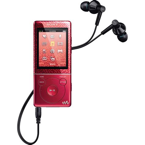 Sony 4gb E Series Walkman Video Mp3 Player Red Nwze473red Bandh