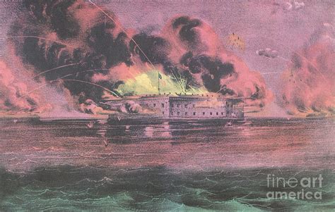 Bombardment Of Fort Sumter Charleston Photograph By Photo Researchers