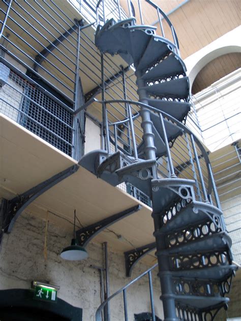 1910.25 (b) (1) handrails, stair rail systems, and guardrail systems are provided in accordance with § 1910.28; Industrial spiral staircase. | Flickr - Photo Sharing!