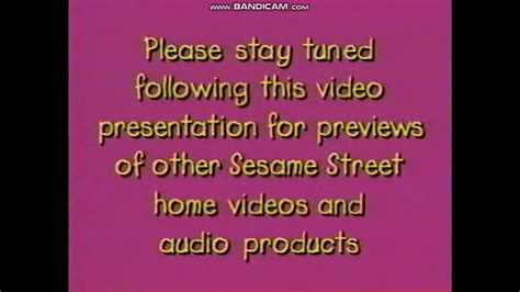 Stay Turned Screen 1998 Sesame Street Home Video Announcer Version