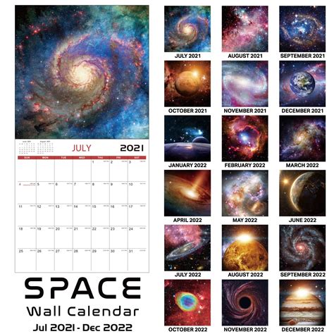 Buy 2021 2022 Calendar Monthly Wall Calendar 2021 2022 Jul 2021