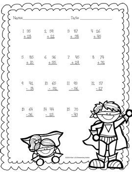 Free teacher worksheets get started with some of the top free worksheets that edhelper offers. Superhero Math Worksheet Pack {1st & 2nd Grade} by Kim ...