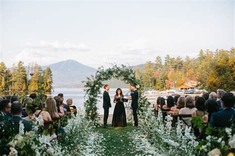 Martha Stewart Weddings Real Wedding Feature Refined Rustic Lake