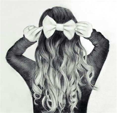 Having the best hairstyle is essential in completing your look. That bow looks so cute!!! | Girl hair drawing, How to draw ...