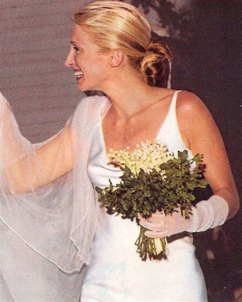 A Close Up Of Carolyn Bessette Kennedys Beautiful Wedding Dress Made