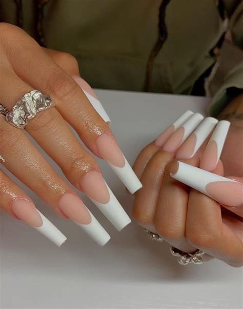 51 Luxury French Tip Coffin Nails Youll Flip For Page 11 Of 52