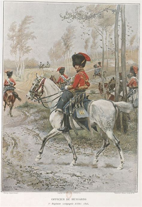 Officier De Hussards 5e Regiment Compagnie Delite 1806 The Label