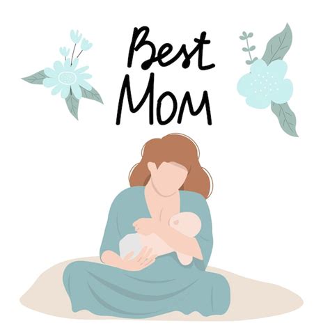 Premium Vector Mother Feeding A Baby Breastfeeding Illustration Happy