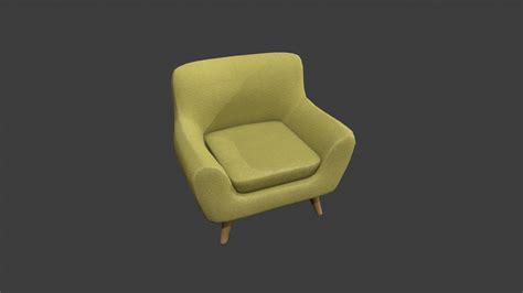The most common lime green armchair material is cotton. Lime Green Armchair 3D asset | CGTrader