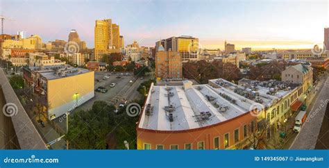 San Antonio City Panorama At Sunrise Texas Usa Editorial Photography