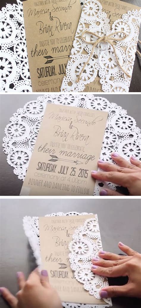 How To Make Doily Wedding Invitations Home Design Ideas