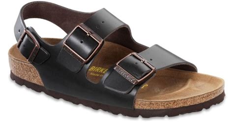 Lyst Birkenstock Mens Milano Leather Back Strap Sandal In Brown For Men