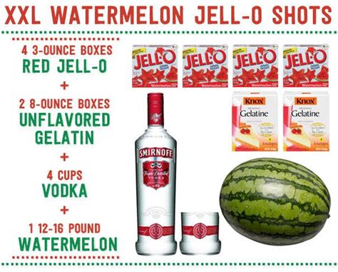 Heres How To Make Xxl Watermelon Jell O Shots Jell O Watermelon