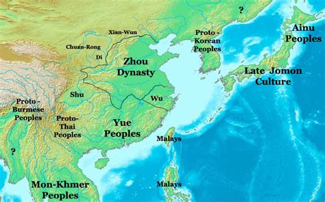 Zhou Dynasty Map China 1000 Bc Nations Online Project