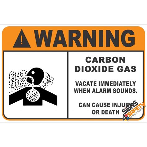 Nosa Sabs G34 Warning Carbon Dioxide Gas Safety Sign
