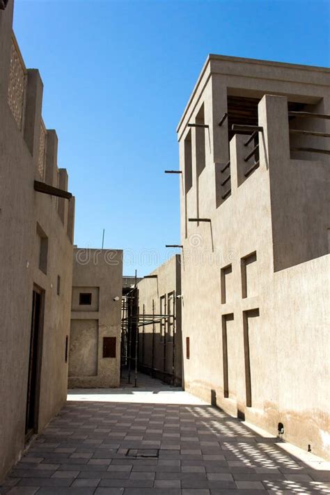 Traditional Arabic Architecture At Al Seef Dubai Stock Photo Image