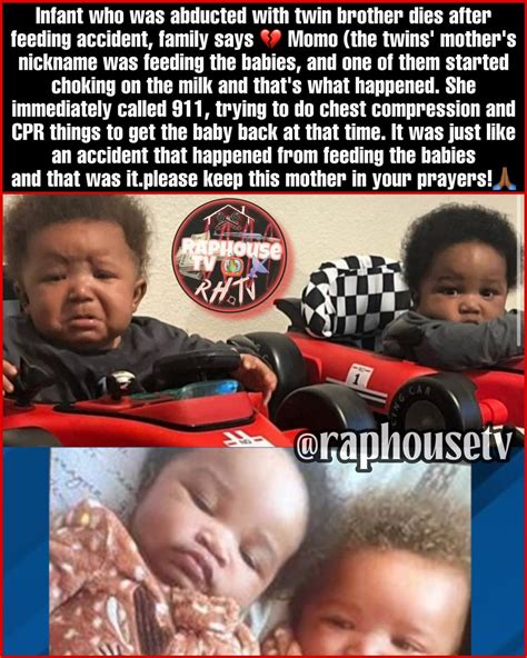 Ebony Sapphire🖤💙 On Twitter Rt Raphousetv2 Infant Who Was Abducted With Twin Brother Dies