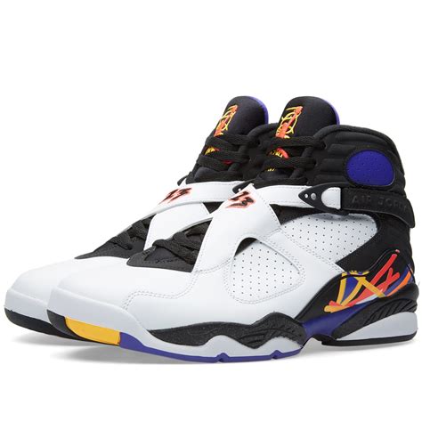 Nike Air Jordan Viii Retro Threepeat White Infrared 23 And Black End