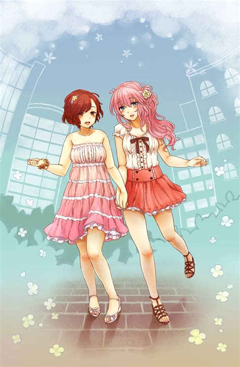 Two Girls Holding Hands Page 14 Zerochan Anime Image