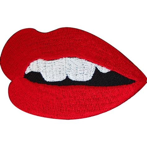 Embroidered Iron On Mouth Sexy Red Lips Patch Sew On Badge Embroidery