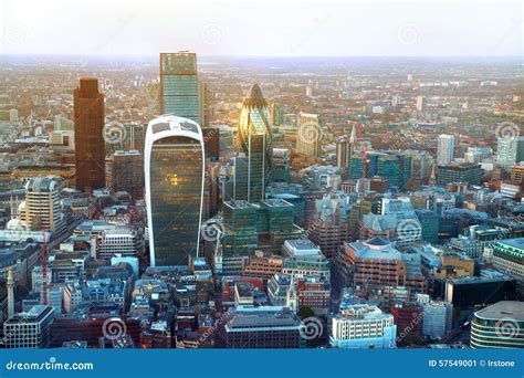 City Of London Panorama In Sunset Editorial Photo Image Of Effect