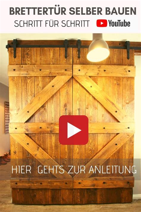 Wenn sie etwas heimwerkererfahrung und lust und zeit haben, ein wenig kreativ tätig zu sie können zwischen unterschiedlichen türmechanismus wählen, z.b. Schiebetür Holz rustikal. DIY. Brettertür bauen ...