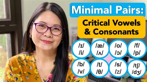 Pronunciation Minimal Pairs Critical Vowels And Consonants Youtube