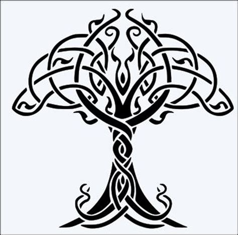 Celtic Tree Of Life 190 Micron Mylar Stencil Durable And Etsy