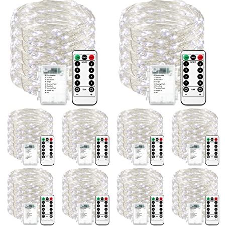 Amazon GDEALER 4 Pack 16 4 Feet 50 Led Fairy Lights Battery