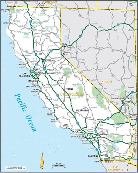Road Map Of California And Nevada | Printable Maps