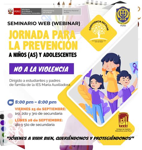 Seminario Web Jornada Para La PrevenciÓn De La Violencia Contra NiÑos