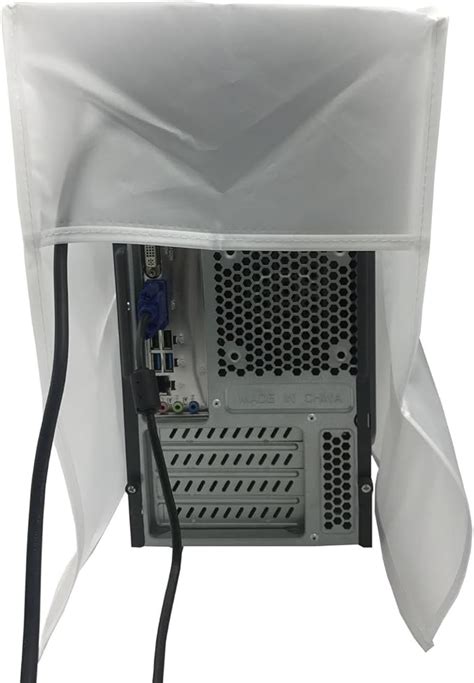Universal Anti Static Computer Dust Cover Clear Plastic Large Tower Cpu