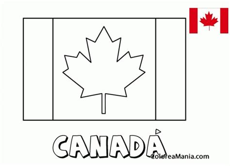 Colorear Canadá 2 Banderas De Paises Dibujo Para Colorear Gratis