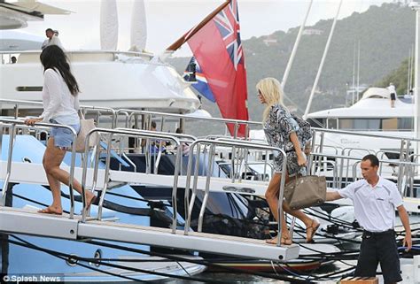 Victoria Silvstedt Shows Off Her Gorgeous Figure In Tiny White Bikini In St Barts Before Joining