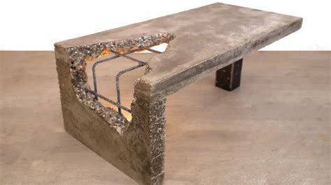 That includes everything from the sides, lower stretcher as well as the table top support. DIY Urban Decay Concrete Coffee Table