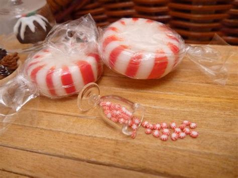 Miniature Dollhouse 10 Loose Christmas Peppermint Candies Etsy