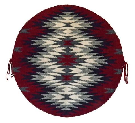 Round Navajo Weaving Ralphina Begay 3335 Getzwillers Nizhoni