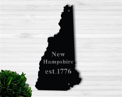 New Hampshire Custom Metal Name Sign Personalized New Hampshire Name