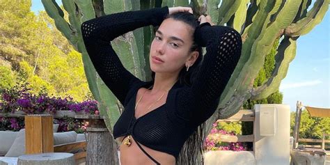 Dua Lipa Just Gave Me A Fever With This Hot See Through Knit Crop Top