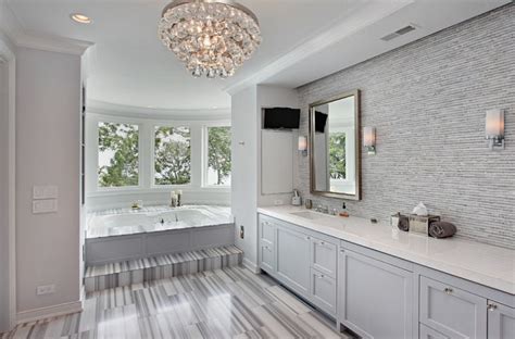 If you're starting your small bathroom design from scratch, consider scrapping the curtain entirely. 19 Lovely Feminine Glam Bathroom Design Ideas