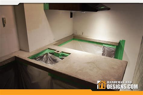 Faux Cement Counter-top | Handyman and Designs