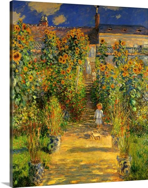 Artists Garden At Vetheuil 1880 By French Impressionist Claude Monet
