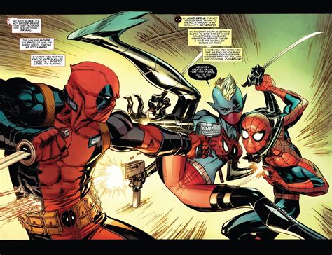 Spider Mandeadpool 10 Double Page Splash By Ed Mcguinness 2016