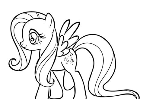 This little pegasus pony caring and thoughtful and quick to make a friend, despite her shy nature. Fluttershy Very Happy Coloring Page | Aubrey | Pinterest